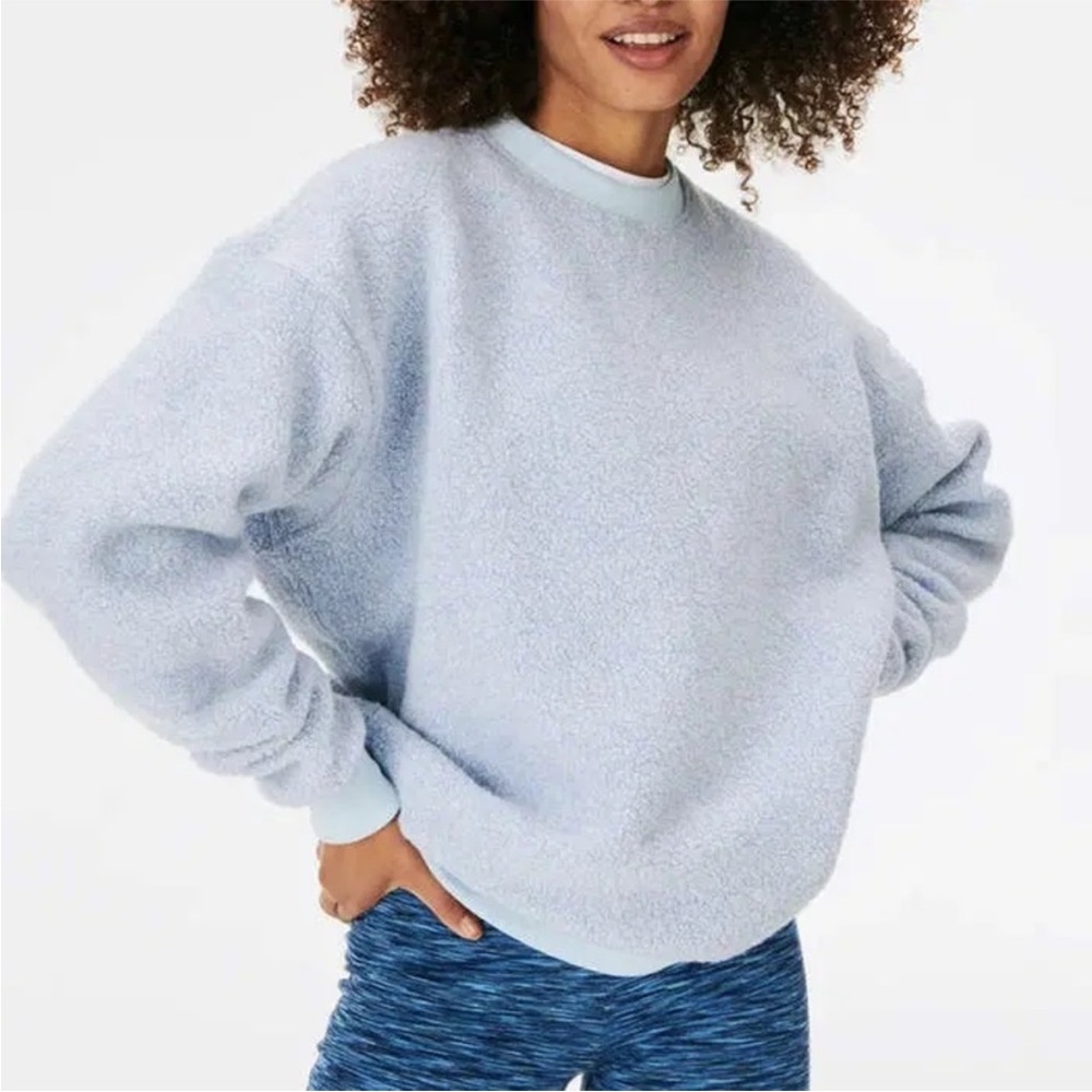 Outdoor Voices Sky Blue Fleece Pullover